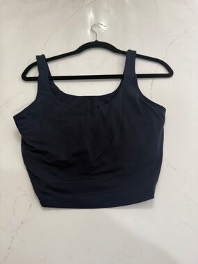 Amazon Navy Cropped Scoop Neck Tank Top
